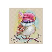 Набор для вышивания "Стильный воробей" (130х150 мм)