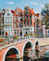 Алмазная вышивка-мозаика "Императорский канал в Амстердаме" (400х500 мм)