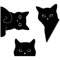 Набор магнитных закладок "Black cat" (3 шт.)