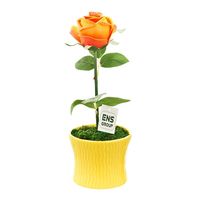 Цветок искусственный "Чайная роза" (33 см)