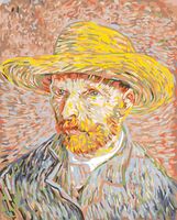 Картина по номерам "Винсент ван Гог. Автопортрет в соломенной шляпе" (400х500 мм)