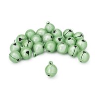 Бубенчики для творчества и рукоделия "Жемчужные" (20 шт.; 10 мм; светло-зеленый)