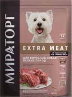 Корм сухой для собак "Extra Meat. Для мелких пород" (600 г; говядина)