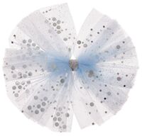 Заколка для волос "Бант с блёстками" (голубой)