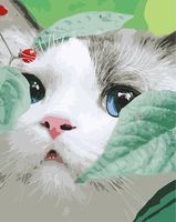 Картина по номерам "Голубоглазая кошка" (400х500 мм)