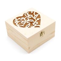 Деревянная заготовка для декорирования "Шкатулка. Сердце с узорами"