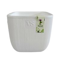 Горшок с дренажной системой "Фабио" (4,7 л; белый)