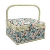 Шкатулка-органайзер для рукоделия "Цветочная поляна" (19,5х19,5х11 см)