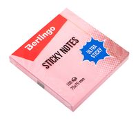Стикеры "Berlingo" (75х75 мм; 100 листов; розовый)
