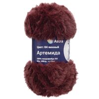 Пряжа "Артемида №04" (100 г; 60 м; винный)