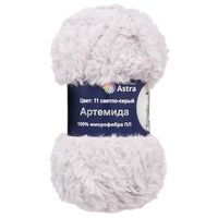 Пряжа "Артемида №11" (100 г; 60 м; светло-серый)