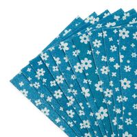 Фетр листовой мягкий "Цветочки" (20х27 см; голубой; 10 листов)