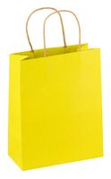 Пакет бумажный подарочный "Крафт" (23х18х10 см; жёлтый)