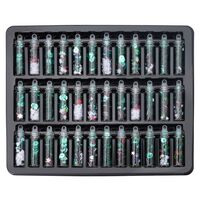 Набор блесток декоративных (36 шт.; бело-зелено-красный)