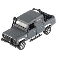 Машинка инерционная "Land Rover Defender Pickup" (матовый серый)
