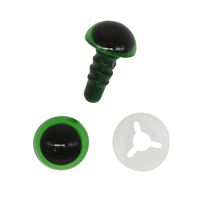 Глазки для игрушек (8 мм; 24 шт.; зеленый)