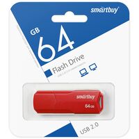 USB Flash Drive 64GB SmartBuy Clue Red (SB64GBCLU-R)