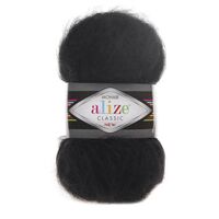 Пряжа "Mohair Classic №60" (100 г; 200 м; черный)