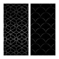 Бумага упаковочная "Pattern on black" (70х100 см)