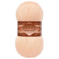 Пряжа "Angora Gold Simli №681" (100 г; 500 м; ярко персиковый)