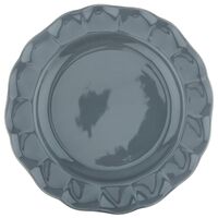 Тарелка мелкая фарфоровая "Рейн" (225 мм; серый)