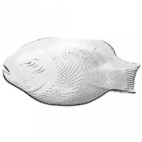 Тарелка мелкая стеклянная "Marine" (198х158 мм)