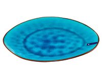 Тарелка керамическая "Cosmic" (28х25 см; голубая)