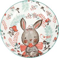 Тарелка фарфоровая "Kawaii Forest. Rabbit" (700 мл)