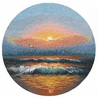 Вышивка крестом "Свет на воде" (200х200 мм)