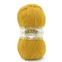 Пряжа "ALIZE. Angora Gold №02" (100 г; 550 м; шафран)