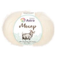 Пряжа "Мохер №01" (25 г; 190 м; белый)