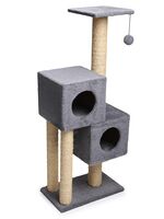 Игровой комплекс "Двойной домик. Сизаль" (31х55х127 см; серый)