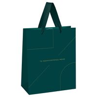 Пакет бумажный подарочный "Monocolor. Emerald" (23х18х10 см)
