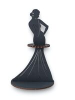 Сборная деревянная модель "Салфетница сувенирная. Амелия" (черный)