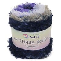 Пряжа "Артемида Колор №04" (150 г; 80 м; синий секционный)