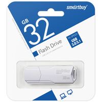 USB Flash Drive 32GB SmartBuy Clue White (SB32GBCLU-W3)