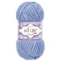 Пряжа "Velluto №374" (100 г; 68 м; джинс)