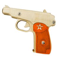 Сборная деревянная модель "Пистолет Резинкострел"