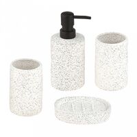 Набор для ванной комнаты "Дюна" (4 предмета; белый меланж)