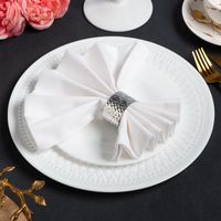 Набор салфеток "White pleasure. С декоративными кольцами" (40х40 см; 4 шт.)