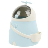 Ёмкость для мусора настольная (бело-голубая)