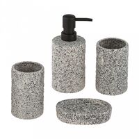 Набор для ванной комнаты "Дюна" (4 предмета; серый гранит)