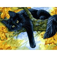 Картина по номерам "Осенний кот" (300х400 мм)