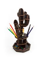Сборная деревянная модель "Кактус" (чёрный)