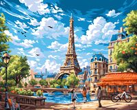 Картина по номерам "Утро в Париже" (400х500 мм)